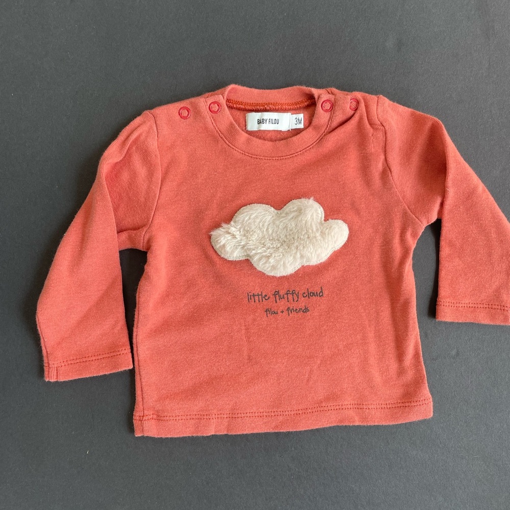 Orange Long Sleeve Tees Casual Cotton Collection